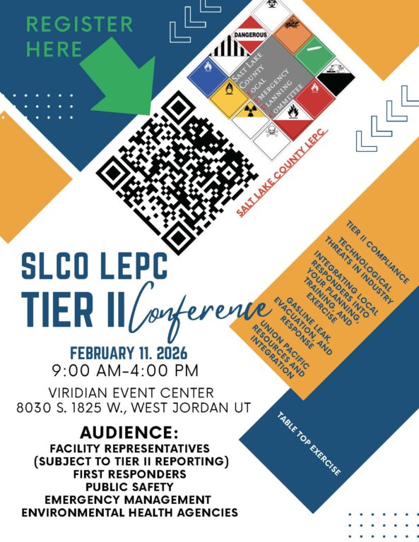 Salt Lake County LEPC Tier II Conference Registration
