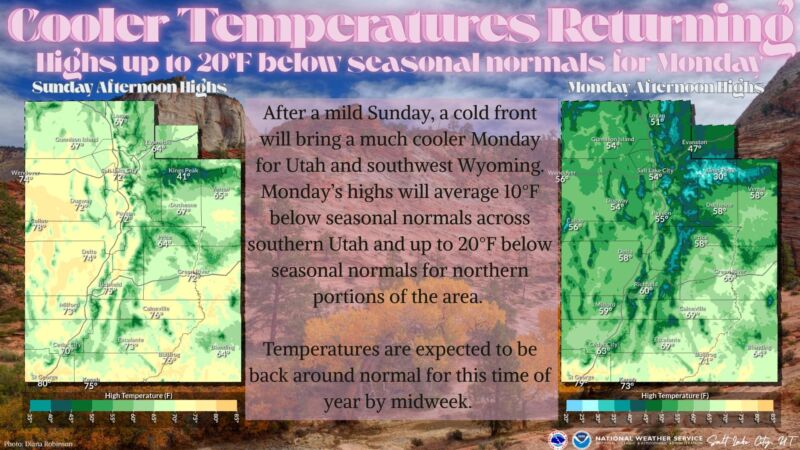 Image for the Tweet beginning: Utah and southwest Wyoming will